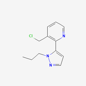 3-(chloromethyl)-2-(1-propyl-1H-pyrazol-5-yl)pyridine