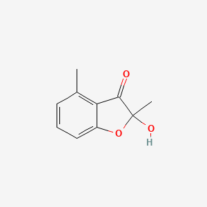 molecular formula C10H10O3 B15052530 2-Hydroxy-2,4-dimethylbenzofuran-3(2H)-one 