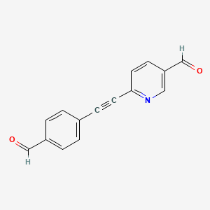 6-((4-Formylphenyl)ethynyl)nicotinaldehyde