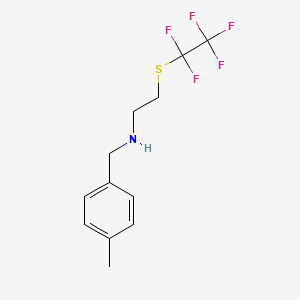 (4-Methyl-benzyl)-(2-pentafluoroethylsulfanylethyl)-amine