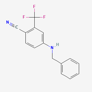 molecular formula C15H11F3N2 B15052543 4-(Benzylamino)-2-(trifluoromethyl)benzonitrile 