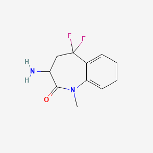 molecular formula C11H12F2N2O B15052548 3-Amino-5,5-difluoro-1-methyl-1,3,4,5-tetrahydro-2H-benzo[b]azepin-2-one 