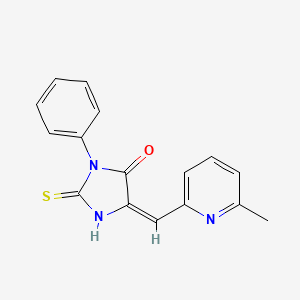 (5E)-2-Mercapto-5-[(6-methylpyridin-2-YL)-methylene]-3-phenyl-3,5-dihydro-4H-imidazol-4-one