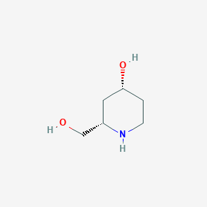 molecular formula C6H13NO2 B15052566 (2S,4R)-2-(hydroxymethyl)piperidin-4-ol 