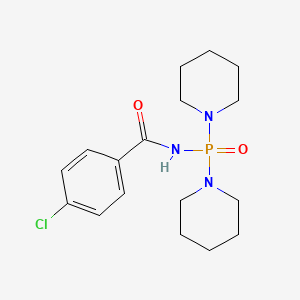 molecular formula C17H25ClN3O2P B15052599 4-Chloro-N-(di(piperidin-1-yl)phosphoryl)benzamide CAS No. 927681-48-9