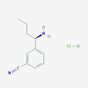 molecular formula C11H15ClN2 B1505260 (R)-3-(1-Aminobutyl)benzonitrile hydrochloride CAS No. 1212968-03-0