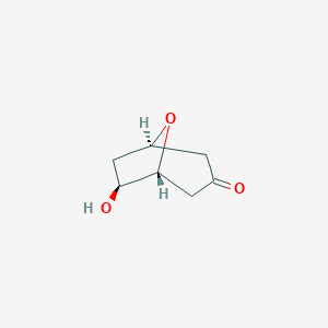 molecular formula C7H10O3 B15052623 (1R,5R,6S)-6-hydroxy-8-oxabicyclo[3.2.1]octan-3-one 