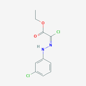 molecular formula C10H10Cl2N2O2 B15052629 Ethyl (2Z)-2-chloro-2-[2-(3-chlorophenyl)hydrazin-1-ylidene]acetate 