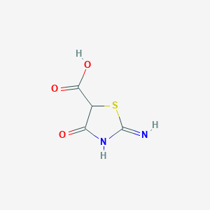 molecular formula C4H4N2O3S B15052633 2-Imino-4-oxo-1,3-thiazolidine-5-carboxylic acid 