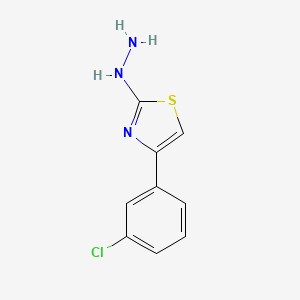 molecular formula C9H8ClN3S B15052635 4-(3-Chlorophenyl)-2-hydrazinylthiazole 