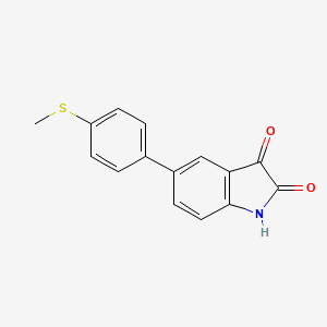 5-(4-(Methylthio)phenyl)indoline-2,3-dione