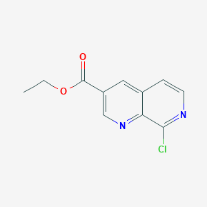 molecular formula C11H9ClN2O2 B15052675 Ethyl 8-chloro-1,7-naphthyridine-3-carboxylate 