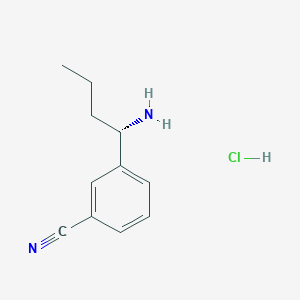 molecular formula C11H15ClN2 B1505270 (S)-3-(1-Aminobutyl)benzonitrile hydrochloride CAS No. 1213603-19-0