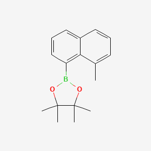 molecular formula C17H21BO2 B15052703 4,4,5,5-Tetramethyl-2-(8-methylnaphthalen-1-yl)-1,3,2-dioxaborolane 