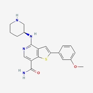 2-(3-Methoxyphenyl)-4-((S)-piperidin-3-ylamino)thieno[3,2-C]pyridine-7-carboxamide