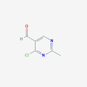 molecular formula C6H5ClN2O B15052747 4-Chloro-2-methylpyrimidine-5-carbaldehyde CAS No. 933686-05-6