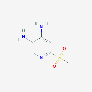 molecular formula C6H9N3O2S B15052759 6-(Methylsulfonyl)pyridine-3,4-diamine 