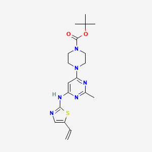 molecular formula C19H26N6O2S B1505278 tert-Butyl 4-(2-methyl-6-((5-vinylthiazol-2-yl)amino)pyrimidin-4-yl)piperazine-1-carboxylate CAS No. 936845-86-2