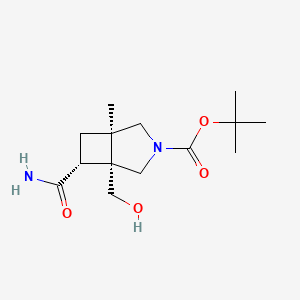 tert-butyl (1R,5R,6R)-6-carbamoyl-5-(hydroxymethyl)-1-methyl-3-azabicyclo[3.2.0]heptane-3-carboxylate