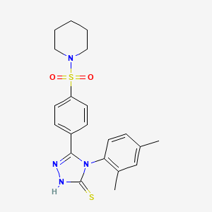 4-(2,4-Dimethylphenyl)-5-(4-(piperidin-1-ylsulfonyl)phenyl)-4H-1,2,4-triazole-3-thiol