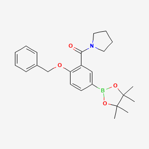 (2-(Benzyloxy)-5-(4,4,5,5-tetramethyl-1,3,2-dioxaborolan-2-YL)phenyl)(pyrrolidin-1-YL)methanone