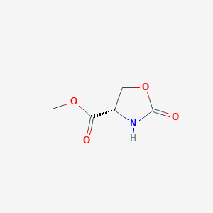 molecular formula C5H7NO4 B150529 甲基(4S)-2-氧代-1,3-恶唑烷-4-羧酸酯 CAS No. 132682-22-5