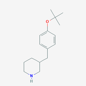 molecular formula C16H25NO B1505293 3-(4-Tert-butoxybenzyl)piperidine CAS No. 661470-64-0