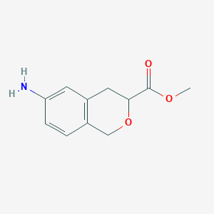 molecular formula C11H13NO3 B15052932 Methyl 6-aminoisochromane-3-carboxylate 