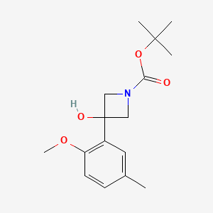 Tert-butyl 3-hydroxy-3-(2-methoxy-5-methylphenyl)azetidine-1-carboxylate