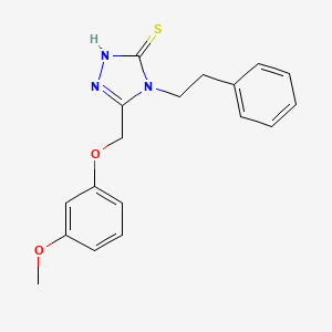 5-((3-Methoxyphenoxy)methyl)-4-phenethyl-4H-1,2,4-triazole-3-thiol