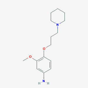 molecular formula C15H24N2O2 B15053006 3-Methoxy-4-(3-(piperidin-1-yl)propoxy)aniline 