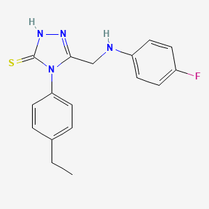 4-(4-Ethylphenyl)-5-(((4-fluorophenyl)amino)methyl)-4H-1,2,4-triazole-3-thiol