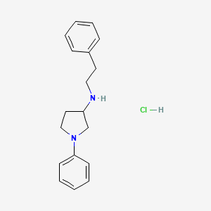 1-phenyl-N-(2-phenylethyl)pyrrolidin-3-amine;hydrochloride