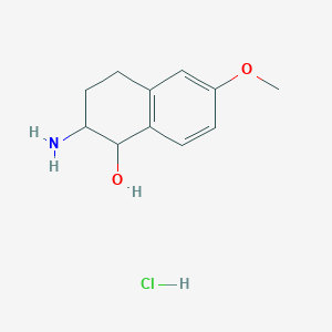 2-Amino-6-methoxy-1,2,3,4-tetrahydronaphthalen-1-ol hydrochloride