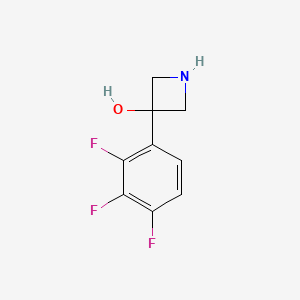 molecular formula C9H8F3NO B15053074 3-(2,3,4-Trifluorophenyl)azetidin-3-ol 