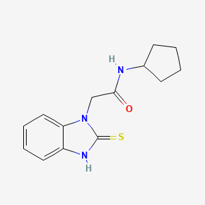 N-Cyclopentyl-2-(2-mercapto-1H-benzo[d]imidazol-1-yl)acetamide