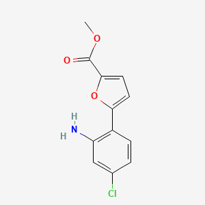 molecular formula C12H10ClNO3 B15053114 Methyl 5-(2-amino-4-chlorophenyl)furan-2-carboxylate 