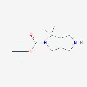 molecular formula C13H24N2O2 B15053115 tert-Butyl 1,1-dimethylhexahydropyrrolo[3,4-c]pyrrole-2(1H)-carboxylate 