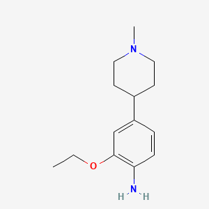 molecular formula C14H22N2O B15053123 2-Ethoxy-4-(1-methylpiperidin-4-yl)aniline 