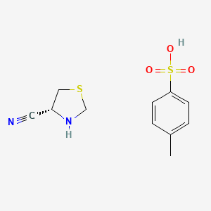 molecular formula C11H14N2O3S2 B15053145 (R)-Thiazolidine-4-carbonitrile 4-methylbenzenesulfonate 