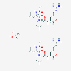 molecular formula C42H82N12O12S B1505318 Propionyl-leupeptin hemisulfate salt CAS No. 24365-46-6