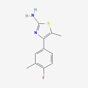 molecular formula C11H11FN2S B15053185 4-(4-Fluoro-3-methylphenyl)-5-methylthiazol-2-amine 