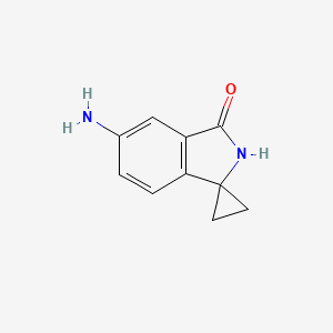 molecular formula C10H10N2O B15053196 5'-Aminospiro[cyclopropane-1,1'-isoindolin]-3'-one 