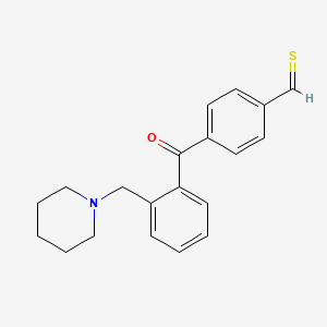 4-[2-(Piperidin-1-ylmethyl)benzoyl]thiobenzaldehyde