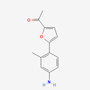 molecular formula C13H13NO2 B15053221 1-(5-(4-Amino-2-methylphenyl)furan-2-yl)ethanone CAS No. 886494-62-8