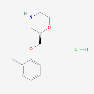 molecular formula C12H18ClNO2 B15053271 (R)-2-((o-Tolyloxy)methyl)morpholine hydrochloride CAS No. 56324-45-9