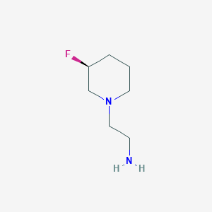 (S)-2-(3-Fluoropiperidin-1-yl)ethan-1-amine