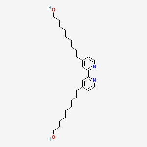 molecular formula C28H44N2O2 B15053352 9,9'-([2,2'-Bipyridine]-4,4'-diyl)bis(nonan-1-ol) CAS No. 827605-89-0