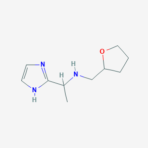 molecular formula C10H17N3O B15053357 1-(1H-Imidazol-2-yl)-N-((tetrahydrofuran-2-yl)methyl)ethanamine 