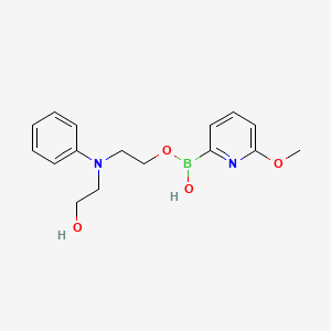 molecular formula C16H21BN2O4 B1505336 2-((2-Hydroxyethyl)(phenyl)amino)ethyl hydrogen (6-methoxypyridin-2-yl)boronate 